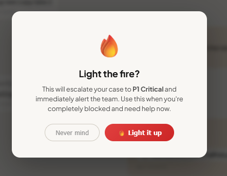 Light the fire — P1 Critical escalation confirmation